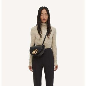 BY MALENE BIRGER Nilah Roll Neck Top Size L in Oyster Gray